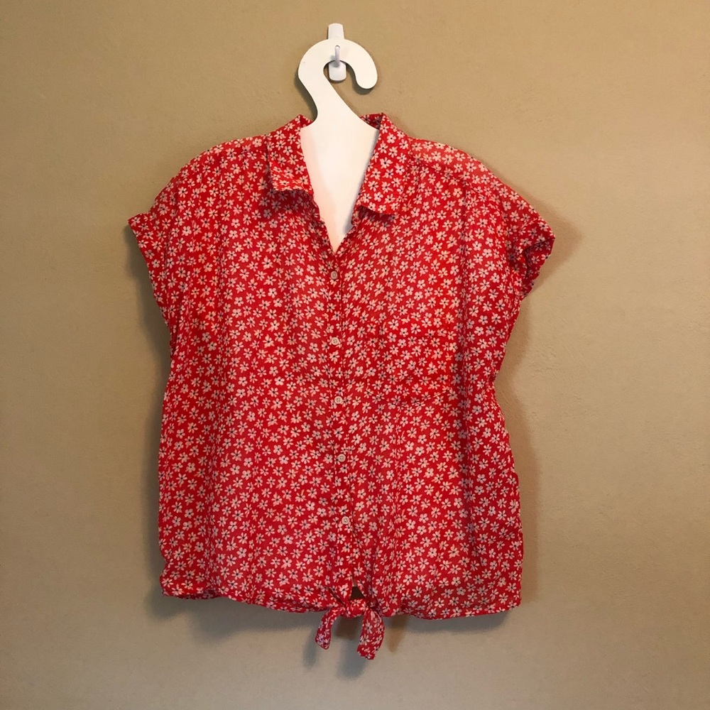 Old Navy Floral Collared Top